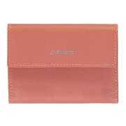 Jil Sander Läder Flap-over Plånbok Pink, Dam