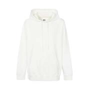 MM6 Maison Margiela Bomullshoodie med ribbade muddar White, Herr