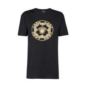 Versace Bomullst-shirt med logotyp Black, Herr