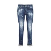 Dondup Distressed 5-Ficks Jeans Blue, Dam