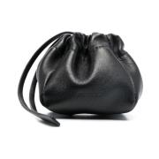 Jil Sander Mini Ripple Pouch Black, Dam