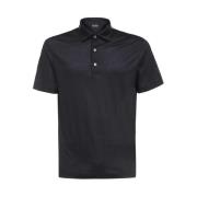 Ermenegildo Zegna Ull Polo Skjorta med Sidslitsar Blue, Herr