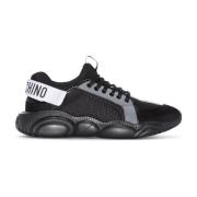 Moschino Svarta Avslappnade Sneakers för Män Black, Herr