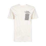 Les Deux Ribbad Crew-neck T-shirt med Print Beige, Herr