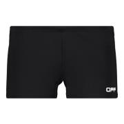 Off White Kontrast Logo Print Trunks Black, Herr