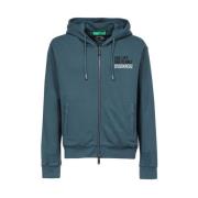 Dsquared2 Bomulls Zip Hoodie med Logo Blue, Herr