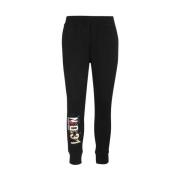 Dsquared2 Sweatpants med tryckt logotyp Black, Herr