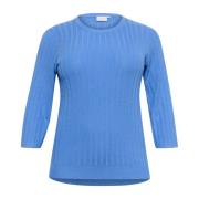 Kaffe Curve Rib Pullover Sweater Ultramarin Blue, Dam