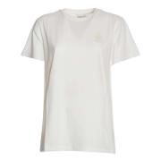 Isabel Marant Broderad Logotyp Bomull T-shirt White, Dam