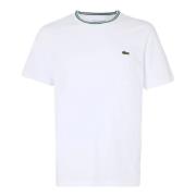 Lacoste Vit Ringer Tee Shirt White, Herr