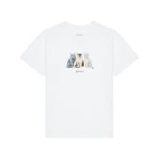 Givenchy Vit T-shirt med kattryck White, Herr