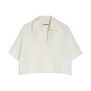 Jil Sander Vit Polokrage T-shirts och Polos White, Dam