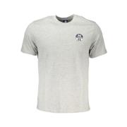 North Sails Grå Bomull Tryckt Logotyp T-shirt Gray, Herr