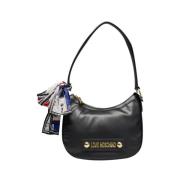 Love Moschino Elegant Svart Handväska med Gyllene Detaljer Black, Dam