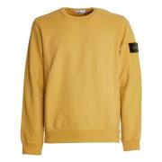 Stone Island Stilren Crew Neck Sweatshirt Yellow, Herr