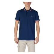 Hugo Boss Blå Plain Polo Tröja Höst/Vinter Blue, Herr