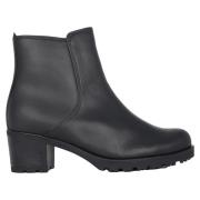 Gabor Svart dam ankel boot - Premium läder Black, Dam