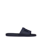 Dolce & Gabbana Logo-präglade cut-out slides Blue, Herr