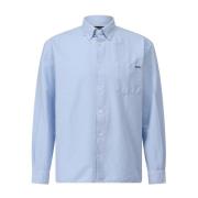 A.p.c. Bomullsskjorta med button-down krage Blue, Herr