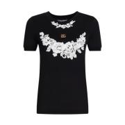 Dolce & Gabbana Casual Bomull T-shirt för Män Black, Dam