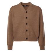 Jacquemus Brun Logo Cardigan Tröja Brown, Herr