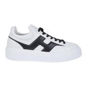 Hogan Ränder Läder Sneakers Vit Svart White, Herr