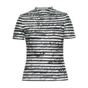 Balmain Tryckt T-shirt för en stilren look Multicolor, Dam