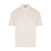 Lardini Vit Linne Polo Skjorta White, Herr