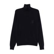 Dolce & Gabbana Stilren Turtleneck Tröja Blue, Herr