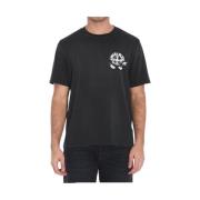 Amiri Svart Logotyp Tryck Rund Hals T-shirt Black, Herr