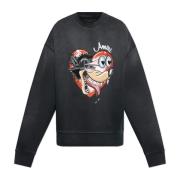 Amiri Tryckt sweatshirt Black, Herr