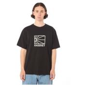 Rassvet Logotyp Tryck T-shirt Stickad Black, Herr