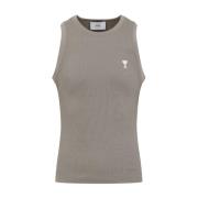 Ami Paris Laurel Classic Tank Top Gray, Herr