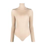 Wolford Beige Jersey Roll Neck Top Beige, Dam