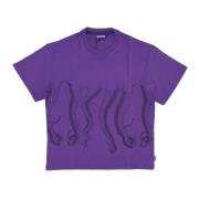 Octopus Lila Outline Tee Kortärmad Skjorta Purple, Herr