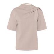 InWear Draped Shoulder T-Shirt Stone Brown, Dam