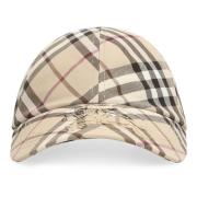 Burberry Justerbar Nylon Baseballkeps med Motiv Beige, Dam