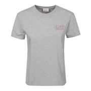 MC2 Saint Barth Grå Bomull T-shirt med Brösttryck Gray, Dam