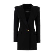 Balmain Elegant Svart Blazer Klänning Black, Dam