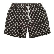 Massimo Alba Svarta badshorts med vita prickar Multicolor, Herr