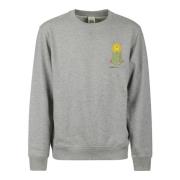 Flower Mountain Fjällvandrings Sweatshirt Grå Print Gray, Herr