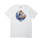 Pleasures Vit Bomull Dance T-shirt med Logo White, Herr