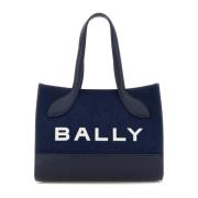 Bally Denim Keep On Handväska Blue, Dam