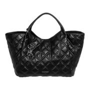 Emporio Armani Enkel Tote Bag med Logo Black, Dam