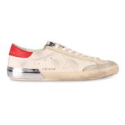 Golden Goose Stjärn Läder Sneakers med Mocka Insats White, Herr