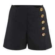 Givenchy Knäppta ullshorts med fickor Black, Dam