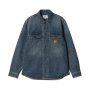 Carhartt Wip Klassisk skjortjacka för vardagsbruk Blue, Herr