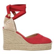 Castañer Höga Espadrillos Skor Red, Dam