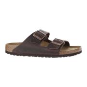 Birkenstock Mocka Kork Sandaler med Spänne Stängning Brown, Herr