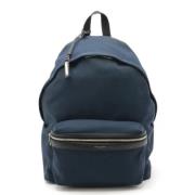 Yves Saint Laurent Vintage Pre-owned Canvas ryggsckar Blue, Dam